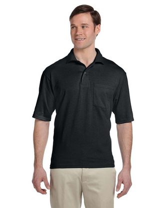 Custom Embroidered JERZEES SpotShield® 50/50 Polo with Pocket 436MPR With Logo