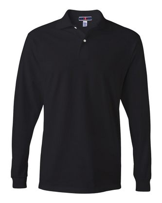  Custom Logo JERZEES SpotShield® 50/50 Long Sleeve Polo 437MLR Embroidered 