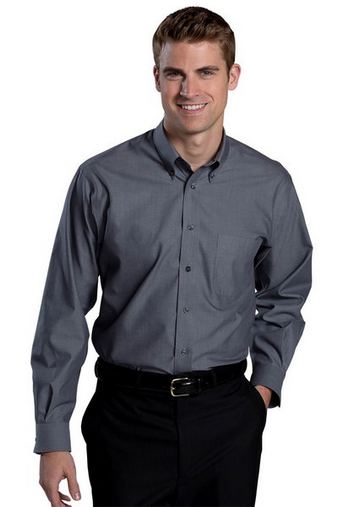 Custom Embroidered Edwards Mens No-Iron Button Down Dress Shirt - 1976