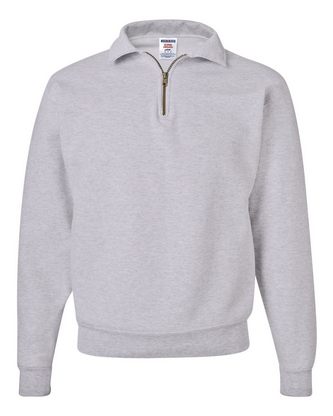  Company Branded JERZEES Super Sweats NuBlend® Quarter-Zip Cadet Collar Sweatshirt 4528MR With Logo 