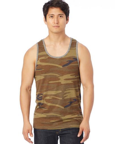 Custom Printed  Alternative Marine Eco-Jersey Yarn Dye Stripe Tank - 1997EJ 