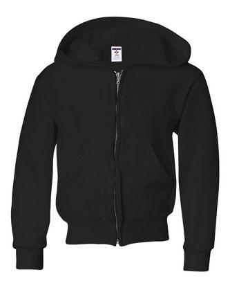 Company Branded JERZEES NuBlend® Youth Full-Zip Hooded Sweatshirt 993BR With Logo