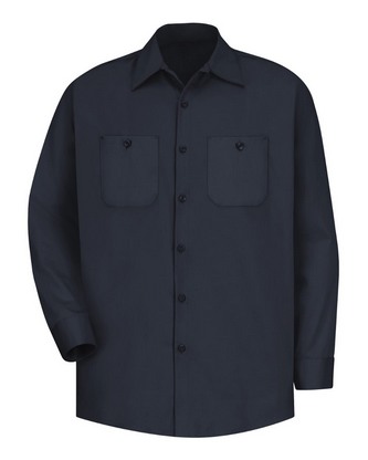  Custom Logo Red Kap Cotton Long Sleeve Uniform Shirt SC30 Embroidered 
