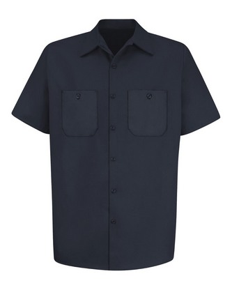 Company Branded Red Kap Cotton Short Sleeve Uniform Shirt SC40 With Logo
