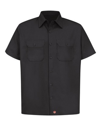  Custom Logo Red Kap Utility Short Sleeve Work Shirt ST62 Embroidered 
