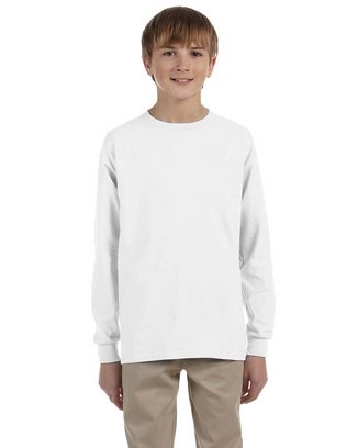 Youth DRI-POWER® ACTIVE Long-Sleeve T-Shirt - WHITE - S