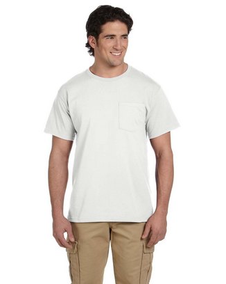  Adult DRI-POWER® ACTIVE Pocket T-Shirt - WHITE - 5XL 