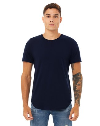 FWD Fashion Men's Curved Hem Short Sleeve T-Shirt - WHITE - S