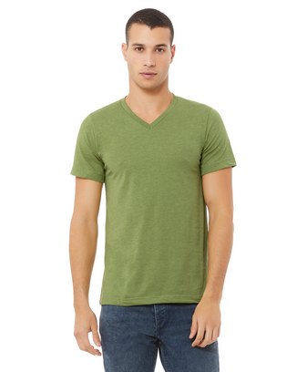 Custom Printed Unisex CVC Jersey V-Neck T-Shirt BC-3005CVC With Logo