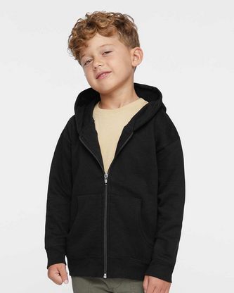  Custom Logo Rabbit Skins Toddler Full-Zip Fleece Hoodie 3346 Embroidered 