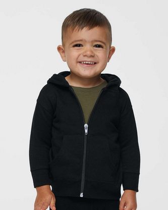  Custom Embroidered Rabbit Skins Infant Full-Zip Fleece Hoodie 3446 With Logo 