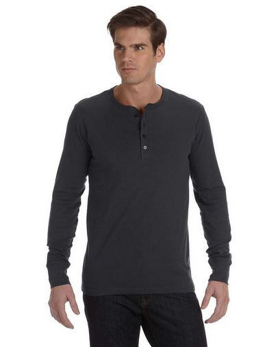 Custom Imprinted Bella + Canvas Men's Jersey Long-Sleeve Henley - 3150