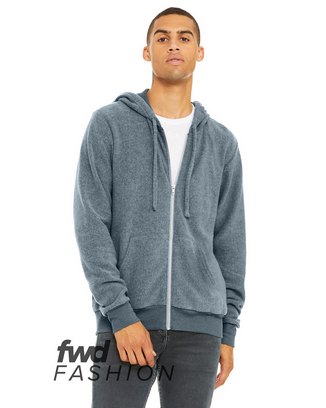  FWD Fashion Adult Sueded Fleece Full-Zip Hooded Sweatshirt 