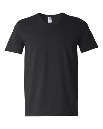  Custom Embroidered Gildan Softstyle® V-Neck T-Shirt 64V00 With Logo 