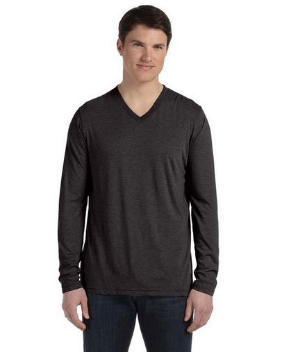 Custom Logo  Bella + Canvas Jersey Long-Sleeve V-Neck T-Shirt - 3425 