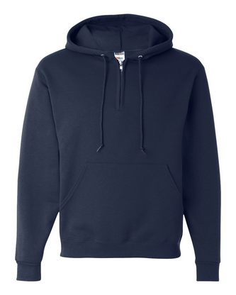  Custom Logo JERZEES NuBlend® Quarter-Zip Hooded Sweatshirt 994MR Embroidered 