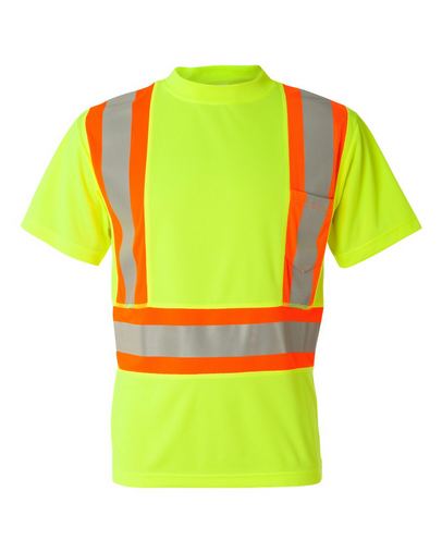 Custom Logo ML Kishigo Class 2 Flat Stitch Self-Fabric Panels T-Shirt - 9120-9121 