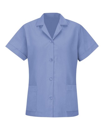 Company Branded Red Kap Women's Loose Fit Short Sleeve Button Smock TP23 With Logo