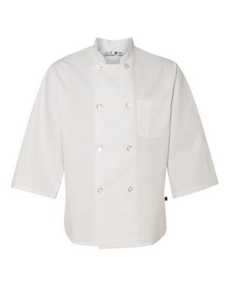  Custom Embroidered Chef Designs Three-Quarter Sleeve Chef Coat 0402 With Logo 