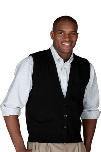 Men'S Button Front Vest With No Pockets