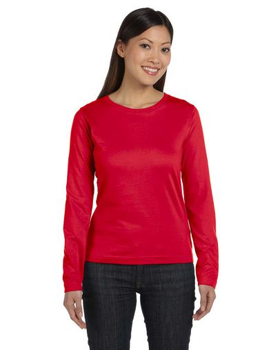 Custom Printed Ladies' Long-Sleeve Premium Jersey T-Shirt-3588 With Logo