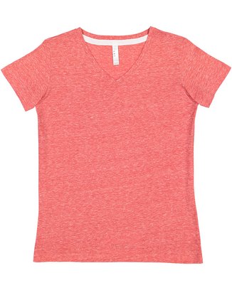 Ladies' V-Neck Harborside Melange Jersey T-Shirt