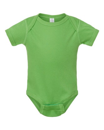 Custom Logo Rabbit Skins Infant Baby Rib Bodysuit 4400 Embroidered