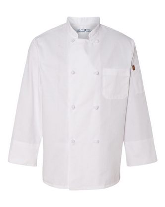  Custom Embroidered Chef Designs Eight Knot Button Chef Coat with Thermometer Pocket 0414 With Logo 