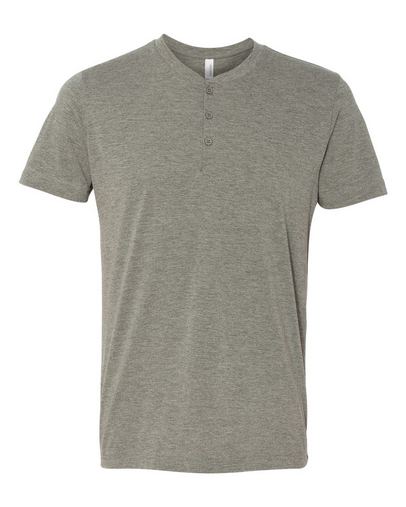  Custom Embroidered Short Sleeve Henley BELLA + CANVAS 3125 