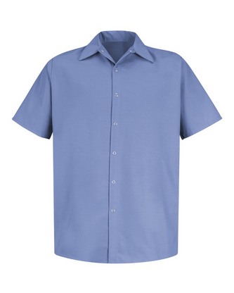  Custom Embroidered Red Kap Specialized Short Sleeve Pocketless Work Shirt SP26 With Logo 