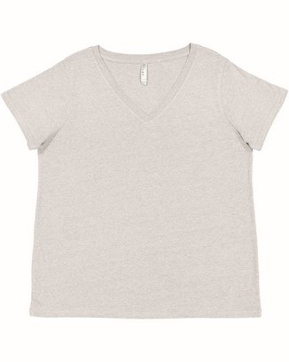 Ladies' Curvy V-Neck Fine Jersey T-Shirt