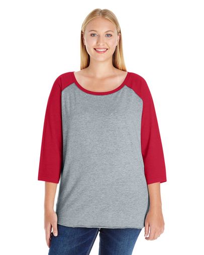 Custom Printed Ladies' Curvy Baseball Premium Jersey T-Shirt-3830 With Logo