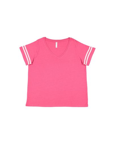 Custom Printed Ladies' Curvy Football Premium Jersey T-Shirt-3837 With Logo