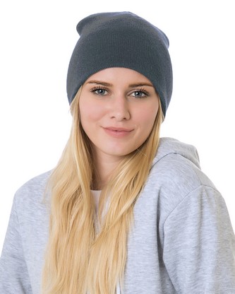  Union Made 8" Beanie - CHARCOAL HEATHER - OS 