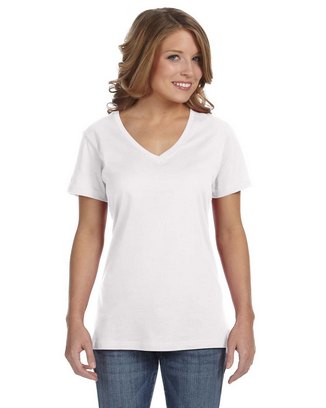  Ladies' Featherweight V-Neck T-Shirt 