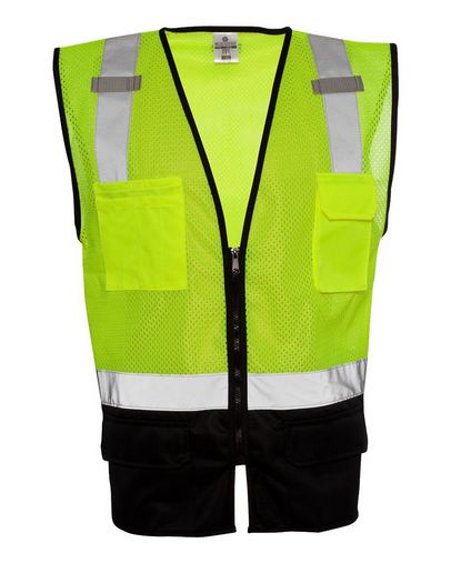 Company Branded Kishigo Black Bottom Mesh Class 2 Vest 1509 With Logo