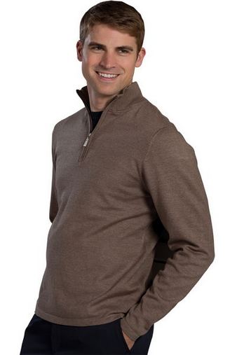 Custom Embroidered Edwards 1/4 Zip Fine Gauge Sweater - 4072