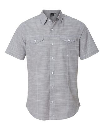 Company Branded Burnside Textured Solid Short Sleeve Shirt 9247 With Logo
