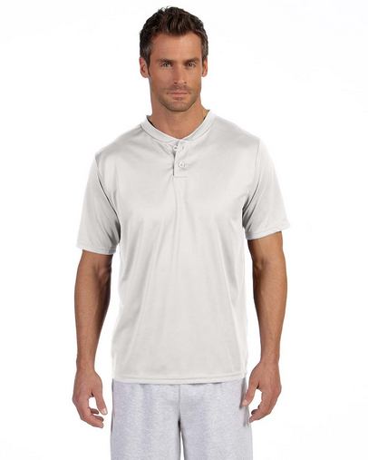  Adult Wicking Two-Button Jersey 