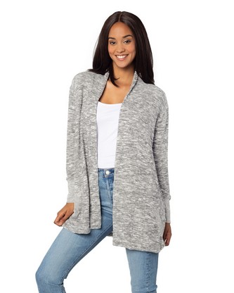  Ladies' Campus Cardigan - HEATHER GREY - S 