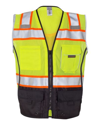Custom Logo ML Kishigo Premium Black Series Black Bottom Class 2 Vest - 1515-1516