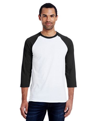 Men's 4.5 oz., 60/40 Ringspun Cotton/Polyester X-Temp® Baseball T-Shirt