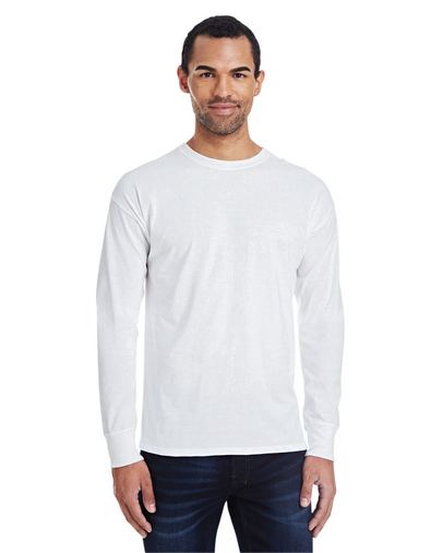  Men's 4.5 oz., 60/40 Ringspun Cotton/Polyester X-Temp® Long-Sleeve T-Shirt 