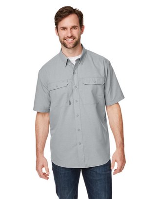  Men's Crossroad Dobby Short-Sleeve Woven Shirt 