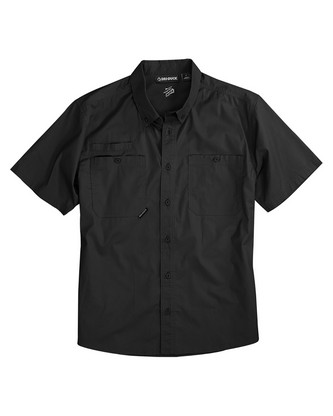  Men's Craftsman Ripstop Short-Sleeve Woven Shirt - BLACK - S 