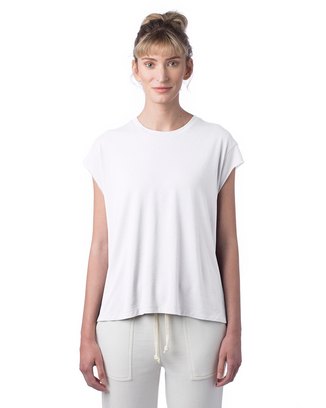 Ladies' Modal Tri-Blend Raw Edge Muscle T-Shirt