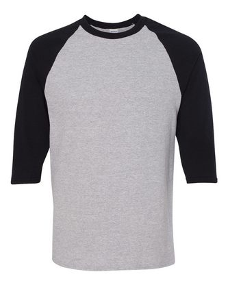 Custom Embroidered Gildan Heavy Cotton Raglan Three-Quarter Sleeve T-Shirt 5700 With Logo