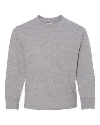 Company Branded JERZEES Dri-Power® Youth Long Sleeve 50/50 T-Shirt 29BLR With Logo
