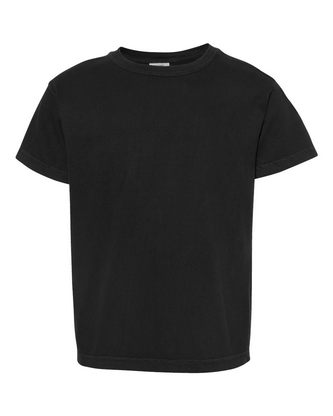 Custom Logo Comfort Colors Garment-Dyed Youth Heavyweight T-Shirt 9018 Embroidered