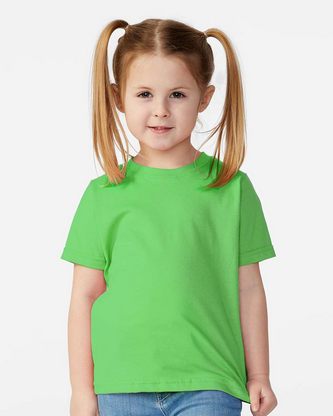 Custom Embroidered Rabbit Skins Toddler Fine Jersey Tee 3321 With Logo